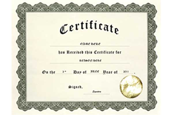 certificate word template free download