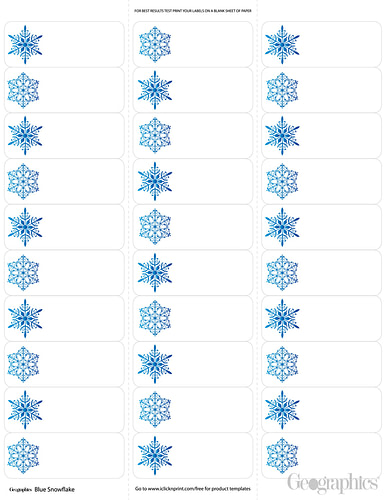 Snowflakes-Christmas-Mailing-Labels-Blue-Foil-Geographics | Geographics ...